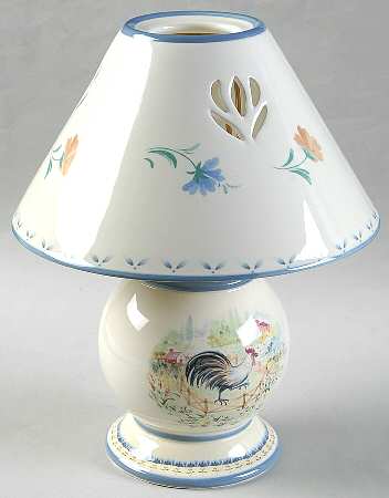 Provencal Garden Candle Lamp & Shade