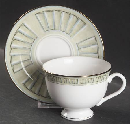 Colonial Shutter Footed Cup & Saucer Set by Lenox