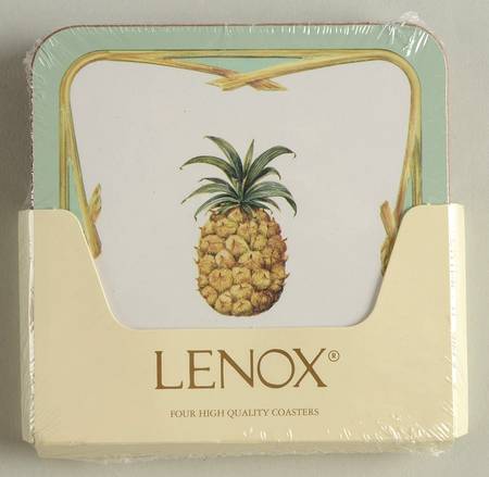 British Colonial Scenic (Accessories) (4 Pc) Cork Back Square Coaster Set