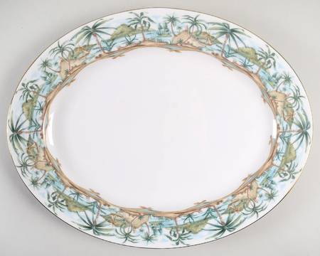 British Colonial Scenic (Accessories) 16" Oval Serving Platter