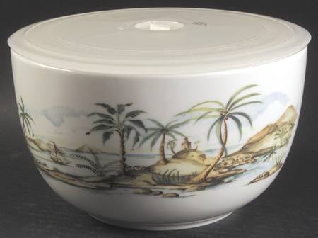 British Colonial Scenic (Accessories) Stackable Bowl with Lid 7" by Lenox