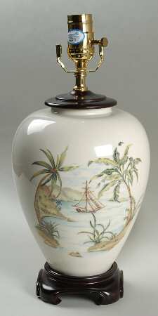 British Colonial Scenic (Accessories) 22" Electric Lamp No Shade