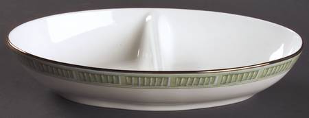 British Colonial Scenic (Accessories) 11" Oval Divided Vegetable Bowl by Lenox