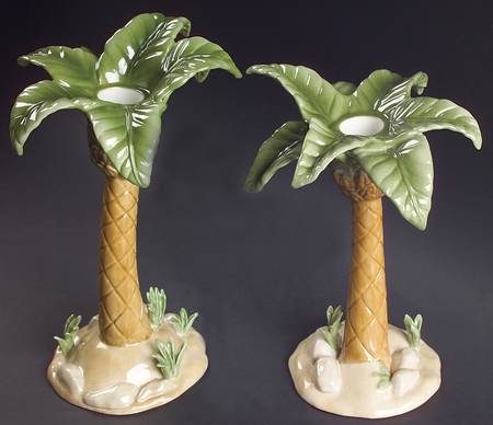 British Colonial Scenic (Accessories) Figural Candlestick - Set of 2 (CNSF8 & CNSF9)