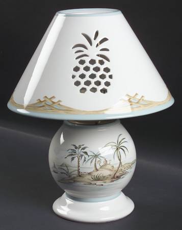 British Colonial Scenic (Accessories) Candle Lamp & Shade by Lenox