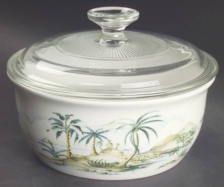 British Colonial Scenic (Accessories) 1.5 Qt Round Covered Casserole