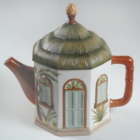 British Colonial Scenic (Accessories) Figural Teapot & Lid by Lenox