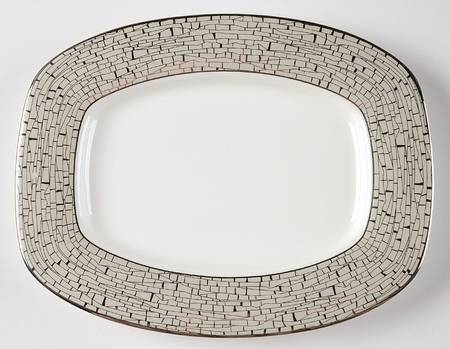 June Lane (Platinum Trim) Underplate for Gravy Boat