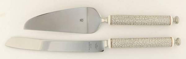 June Lane (Platinum Trim) (2 Pc) Cake Set (Knife and Server)