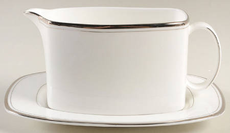 Library Lane Platinum Gravy Boat & Underplate