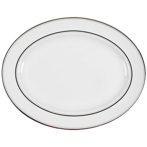 Library Lane Platinum 16" Oval Serving Platter