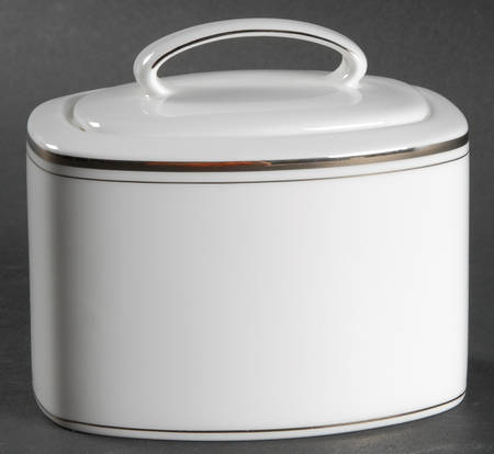 Library Lane Platinum Sugar Bowl & Lid
