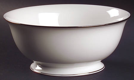 Library Lane Platinum 8" Round Serving Bowl
