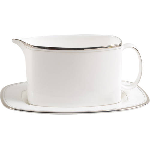 Library Lane Platinum Gravy Boat & Underplate