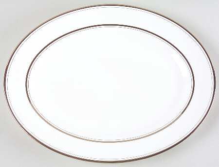 Library Lane Platinum 13" Oval Serving Platter
