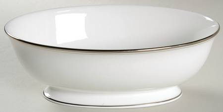 Library Lane Platinum 9" Oval Vegetable Bowl