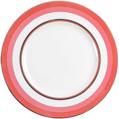 Library Lane Coral Accent Luncheon Plate