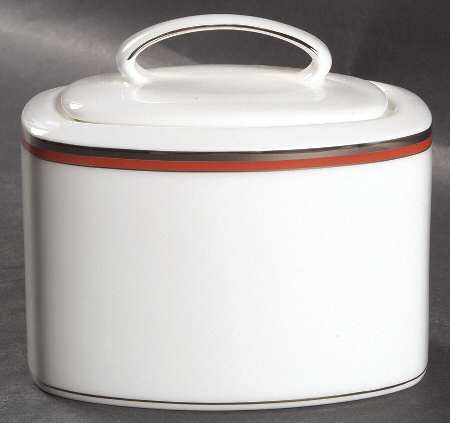 Library Lane Coral Sugar Bowl & Lid