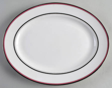 Library Lane Pink 13" Oval Serving Platter