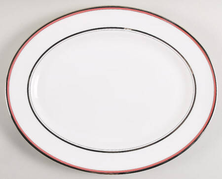 Library Lane Pink 13" Oval Serving Platter