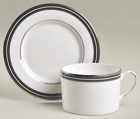 Union Street Flat Cup & Saucer Set by Lenox