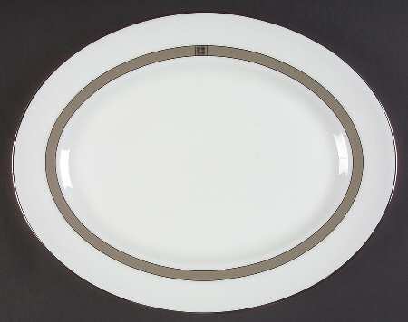 Noel Platinum 13" Oval Serving Platter by Lenox