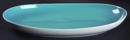 Summer Circle Aqua 15" Oval Serving Platter