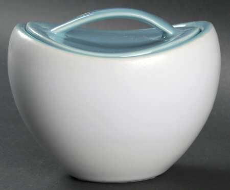 Summer Circle Aqua Sugar Bowl & Lid