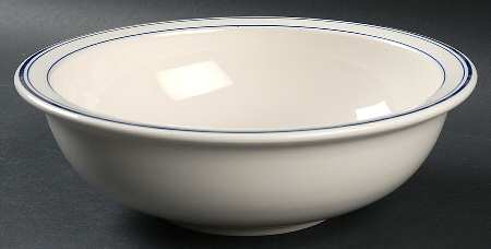 Blue Band (Blue Rings) 9" Round Vegetable Bowl