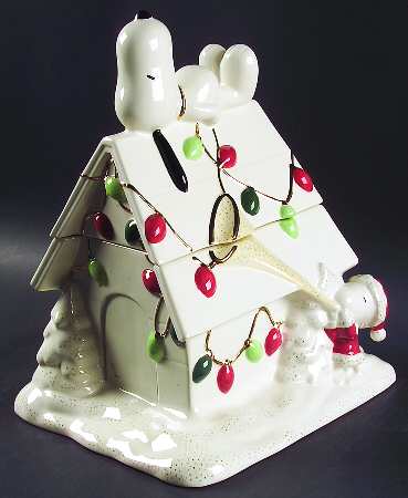Snoopy's Christmas Cookie Jar & Lid
