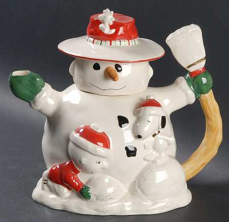 Snoopy's Christmas Teapot & Lid