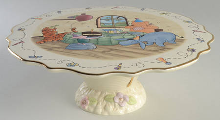 Classic Pooh 12" Diameter Pedestal Cake Stand