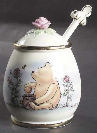 Classic Pooh Honey Pot with Lid and Spoon/Dipper