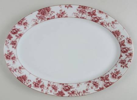 Rosarium Chintz 14" Oval Serving Platter