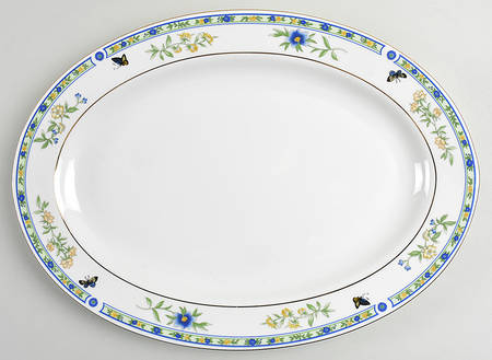 Woodland Butterfly 14" Oval Serving Platter