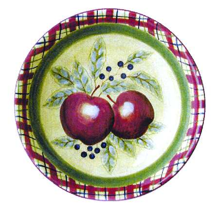 Apple Tartan 12" Pasta Serving Bowl