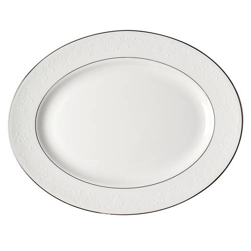 Floral Veil 13" Oval Serving Platter