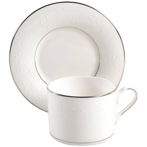 Floral Veil Flat Cup & Saucer Set