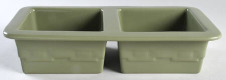 Woven Traditions Sage Rectangular Divided Vegetable Bowl by Longaberger