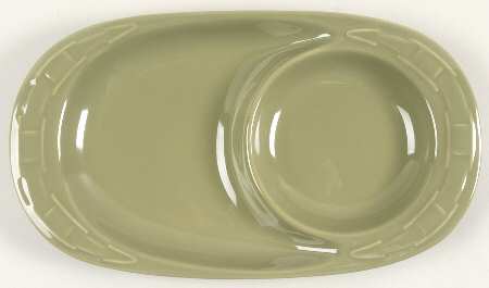 Woven Traditions Sage Oval Snack Tray