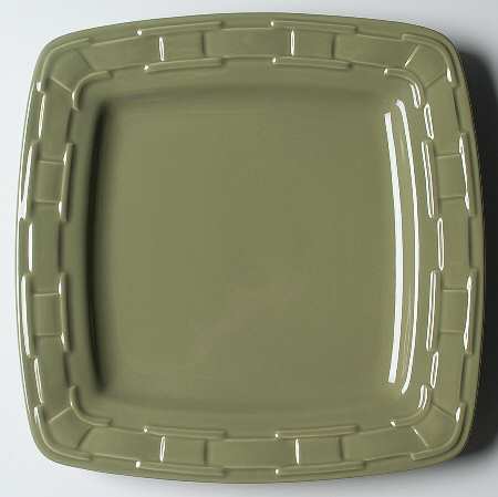 Woven Traditions Sage Square Dinner Plate