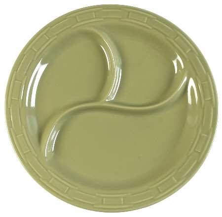 Woven Traditions Sage (3 Part) Divided Plate