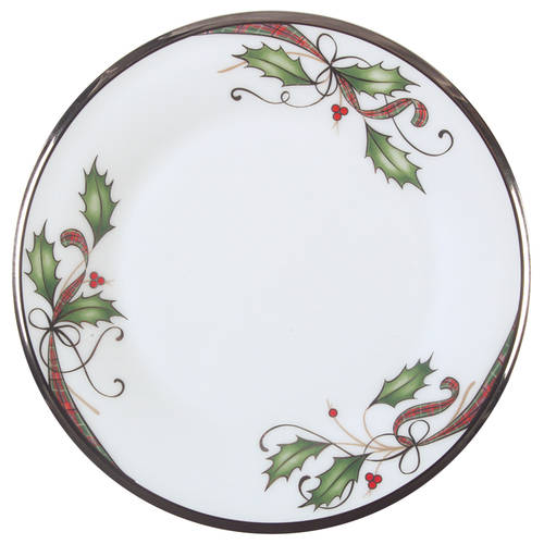Holiday Nouveau Platinum (White) Salad Plate