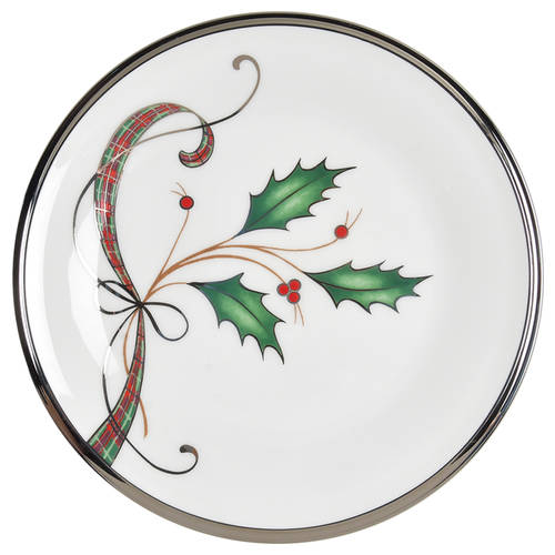 Holiday Nouveau Platinum (White) Bread & Butter Plate