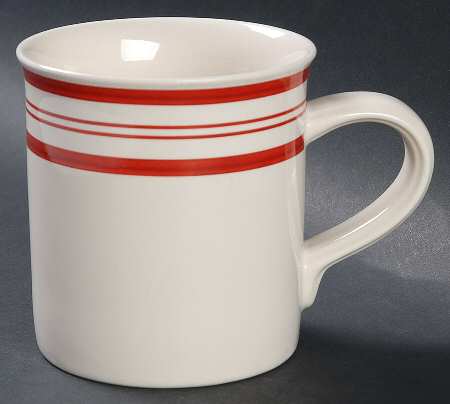 Cafe Stripe Red Mug