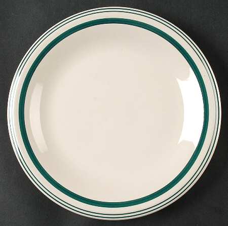 Cafe Stripe Green Salad Plate
