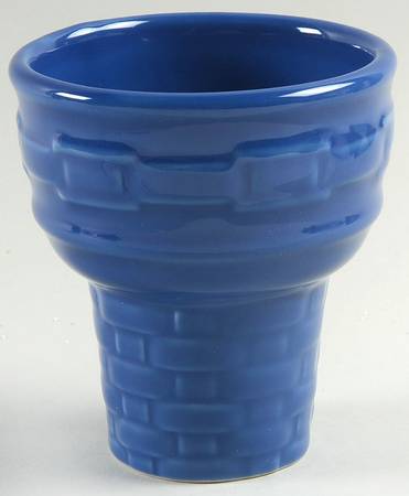 Woven Traditions Cornflower Ice Cream Cone Shaped Dish
