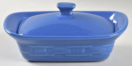 Woven Traditions Cornflower 10 Oz Individual Casserole & Lid