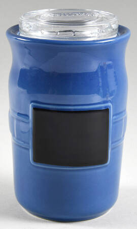 Woven Traditions Cornflower 6" Chalk Crock & Glass Lid