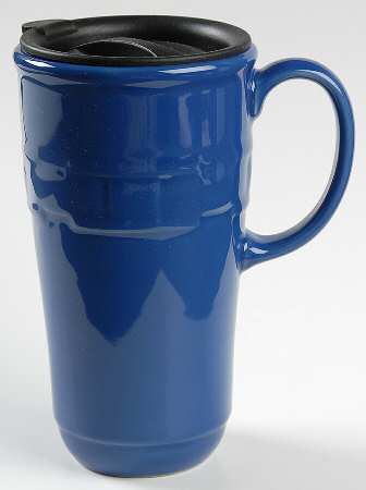 Woven Traditions Cornflower Travel Mug & Plastic Lid